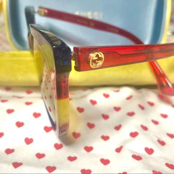 Authentic Gucci 0179SA Lucite Sunglasses Like New